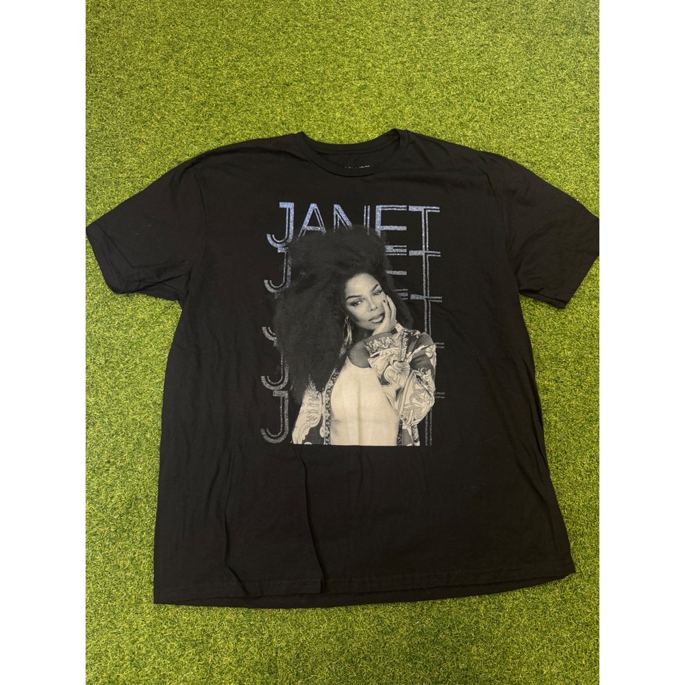 Janet Jackson Together Again Tour T-Shirt‎ Mens XL Black Concert Graphic Tee